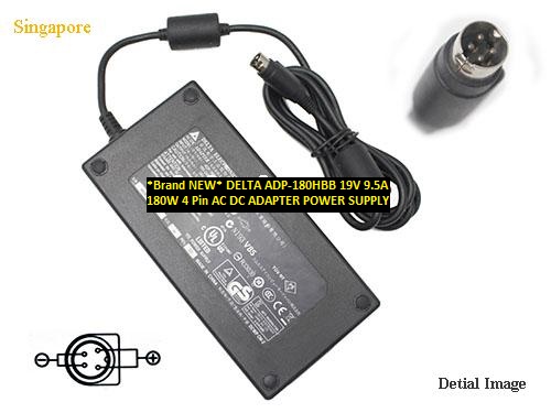 *Brand NEW* DELTA ADP-180HBB 19V 9.5A 180W 4 Pin AC DC ADAPTER POWER SUPPLY - Click Image to Close